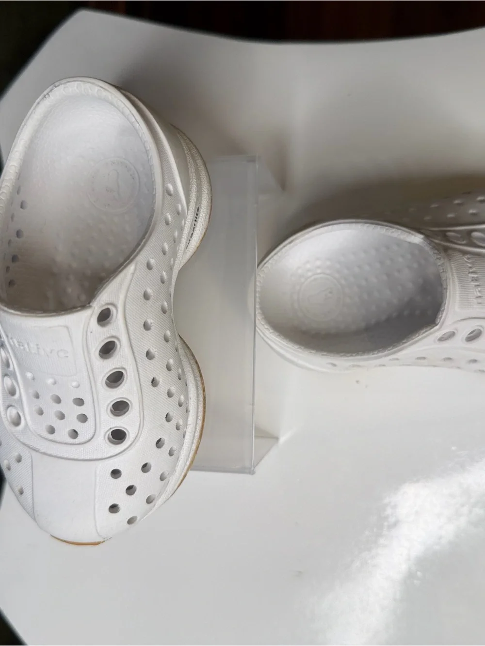 Native Kids White Slip-On Water Shoes with Gum Sole